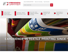 Tablet Screenshot of fahnen-gaertner.com